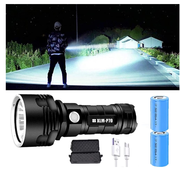 P70 Flashlight 3000-10000 Lumens High-Performance LED Flashlight