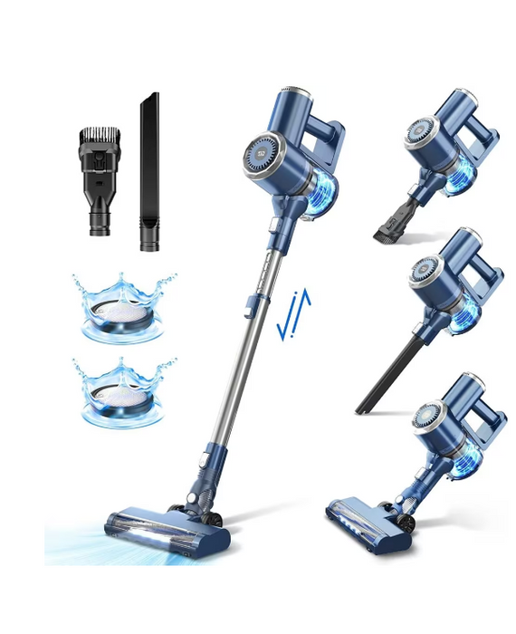 PrettyCare W200 Cordless Vacuum Cleaner 6-in-1 Wall Mount - 1.2L