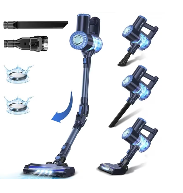 PrettyCare W400 Cordless Vacuum Cleaner 6-in-1 Wall Mount - 1.2L