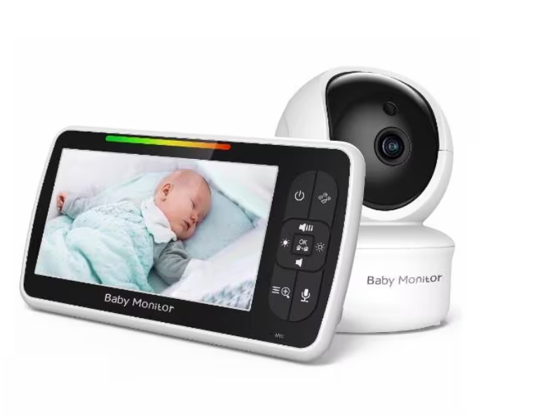 Babymonitor - Baby Monitor with 5-inch Screen Plug & Play Baby Monitor