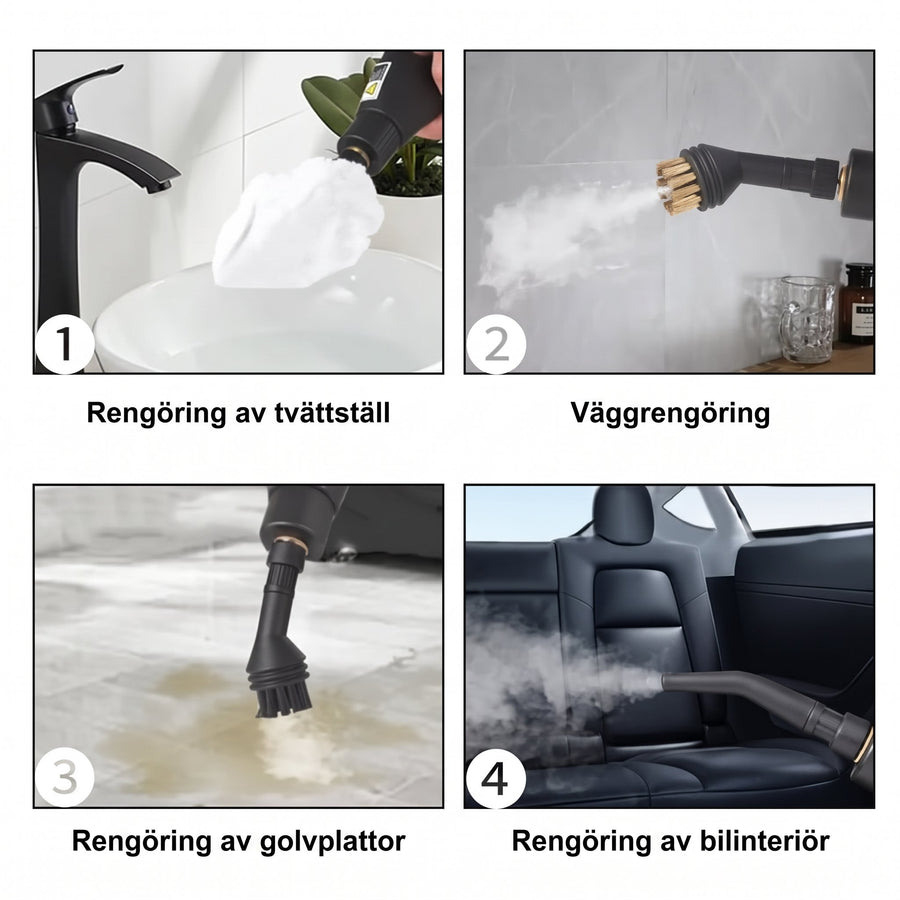 Ångrengörare med tillbehör