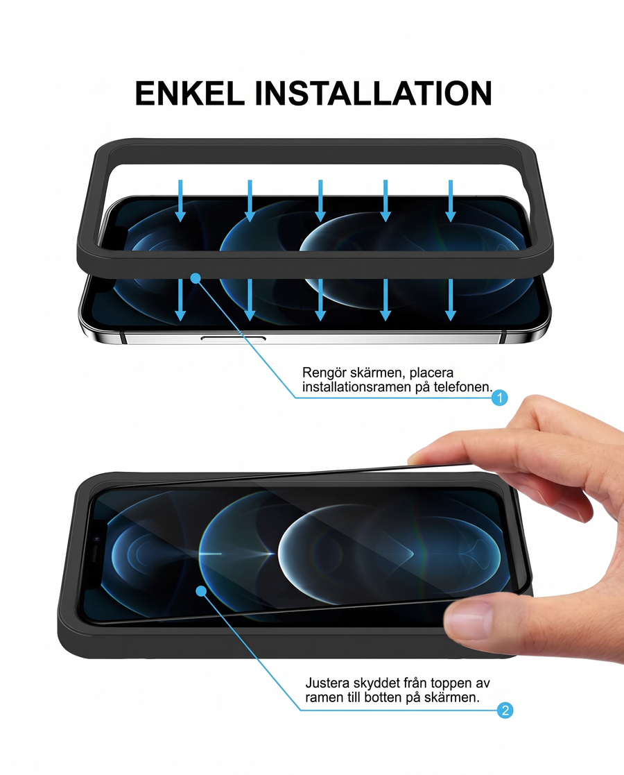 8-pack härdat glas iPhone 15 Pro Max – produktbild 4