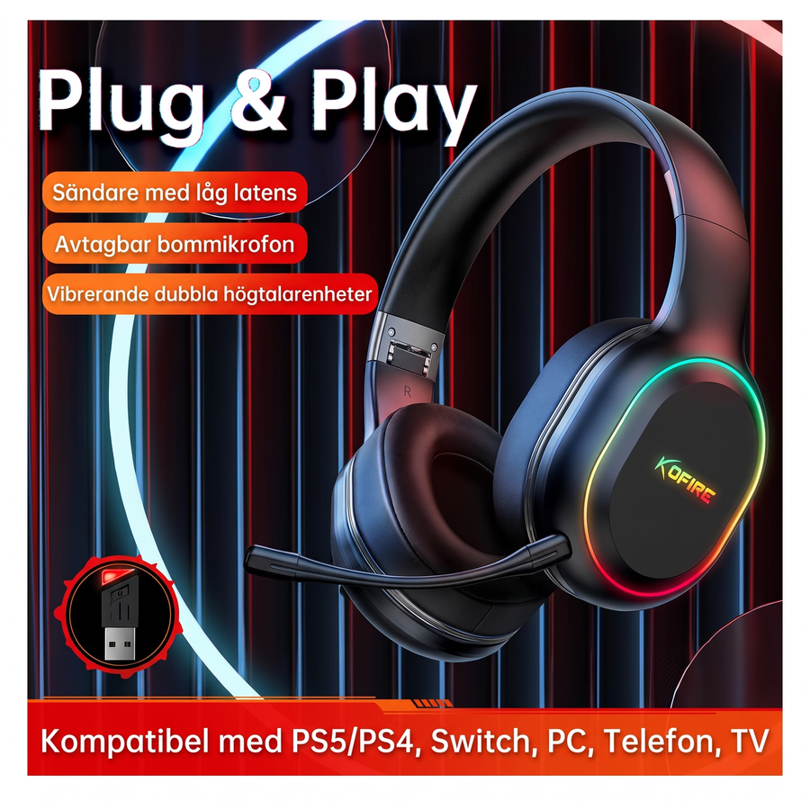 KOFIRE UG05 trådlösa gaming-hörlurar – produktbild 4
