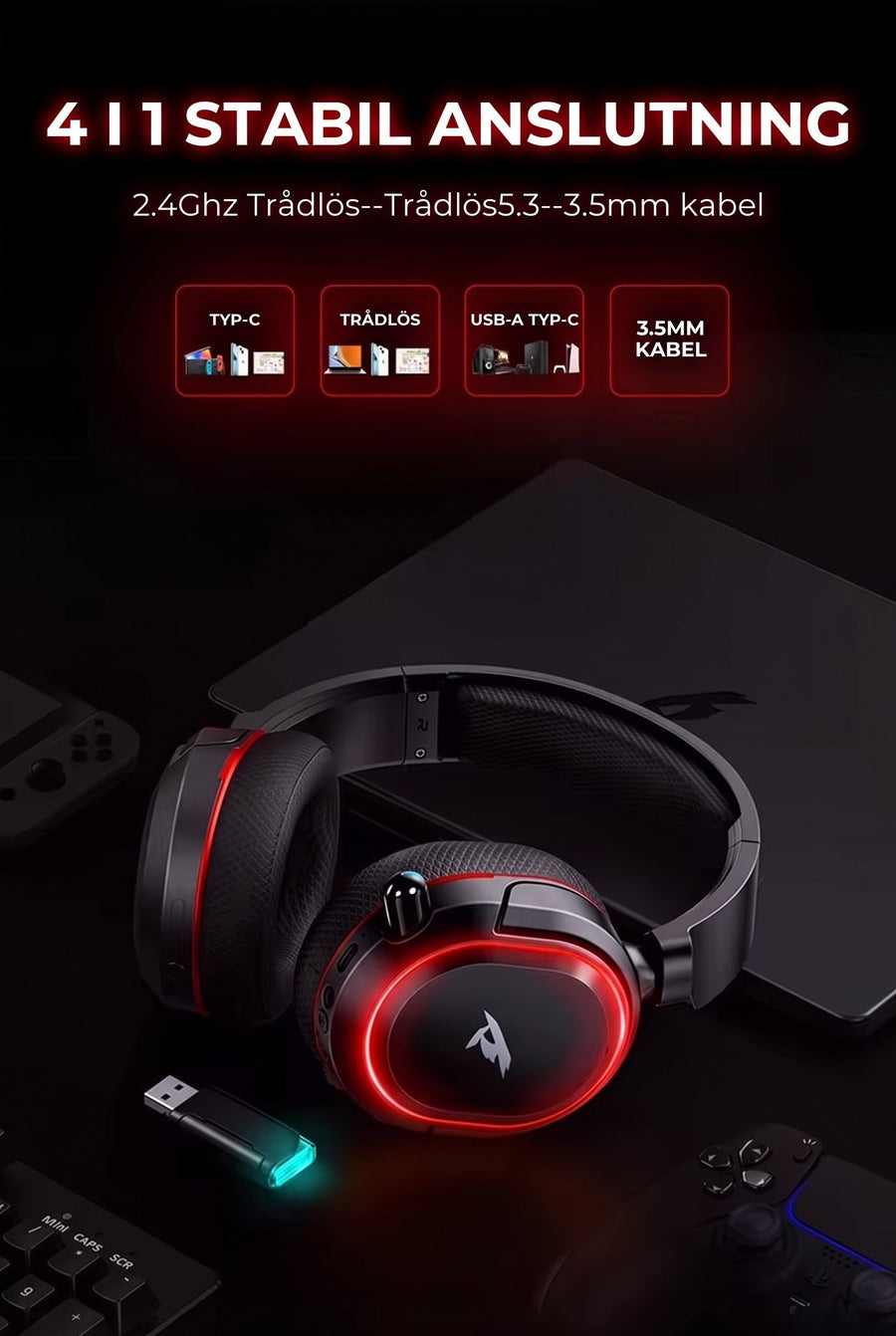 Picun G2 gaming-headset – produktbild 5