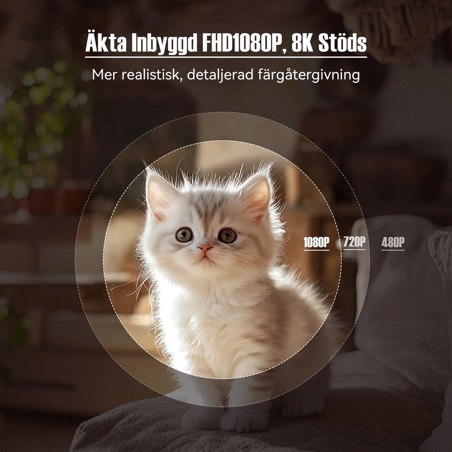 Skarp 1080p-bild med detaljrik färgåtergivning