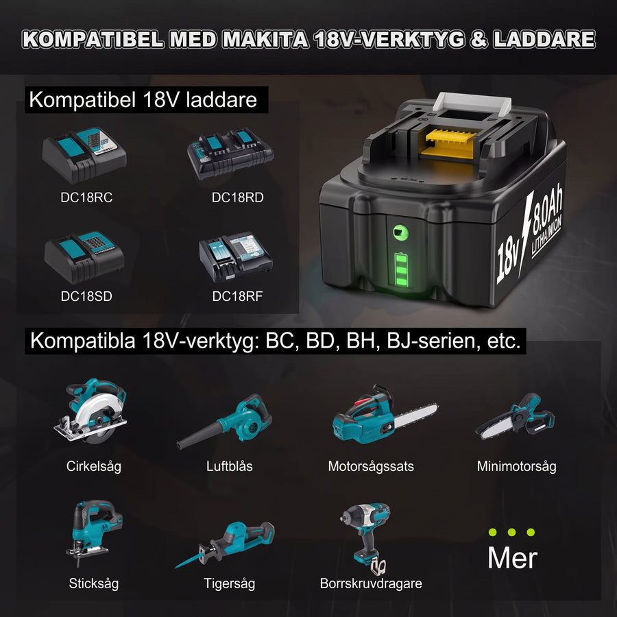 Kompatibla batterier med snabbladdare
