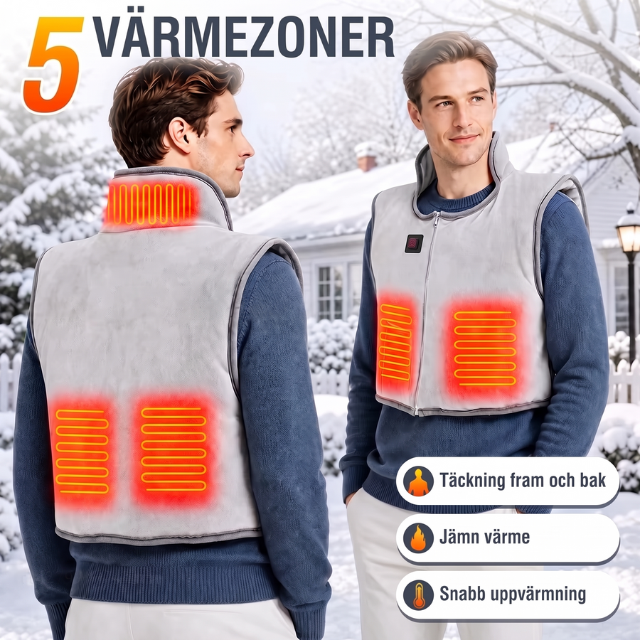 Värme fram och bak med fem värmezoner