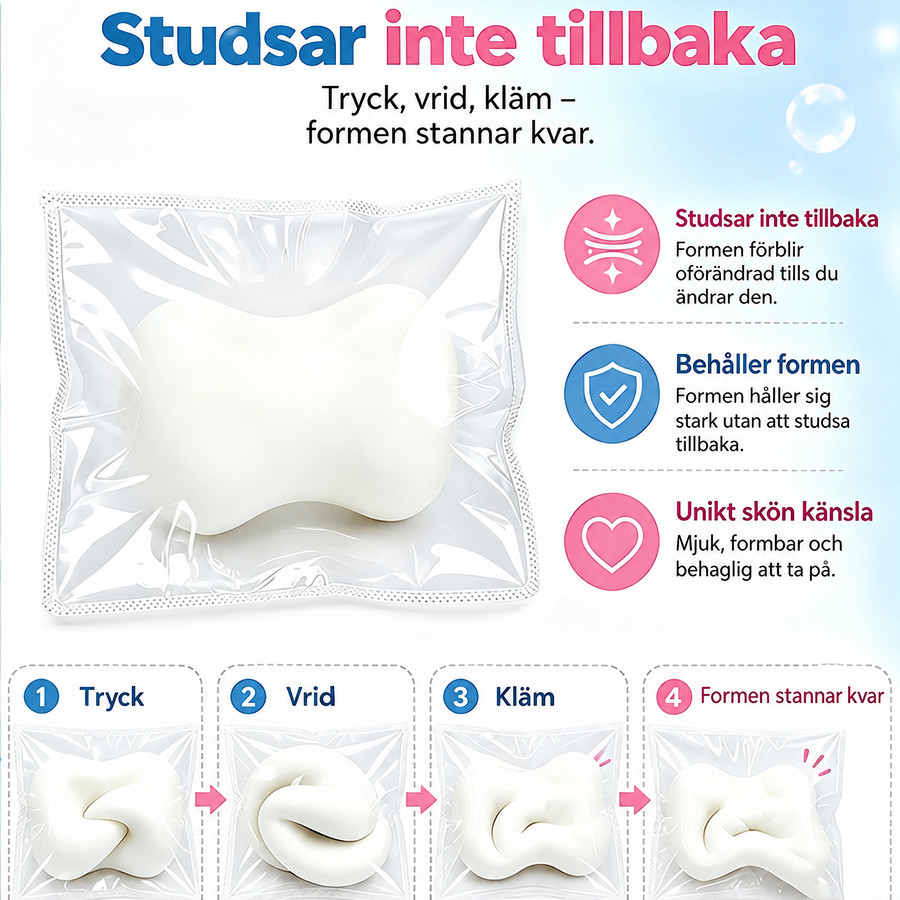 Squishy klämleksak tvålblock med byggklossfyllning – formbar och knastrig