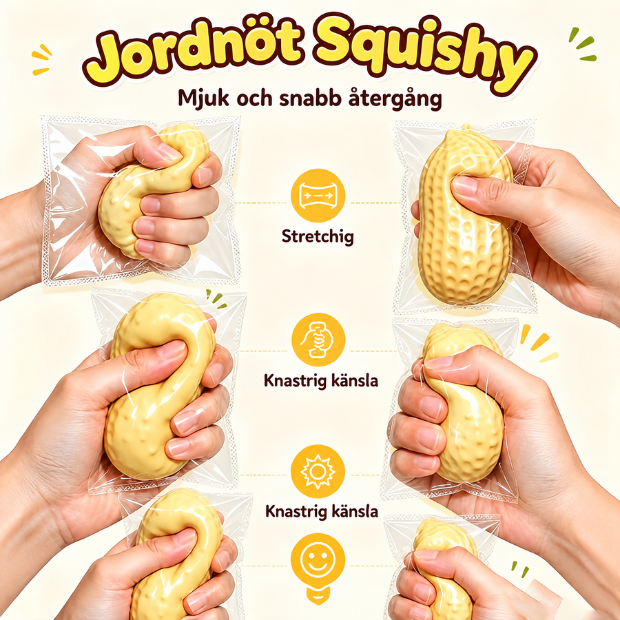 Squishy jordnöt med byggklossar