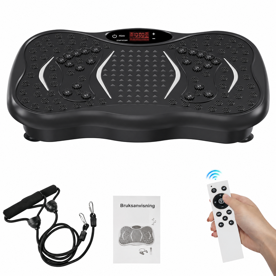 Vibrationsplatta med fjärrkontroll
