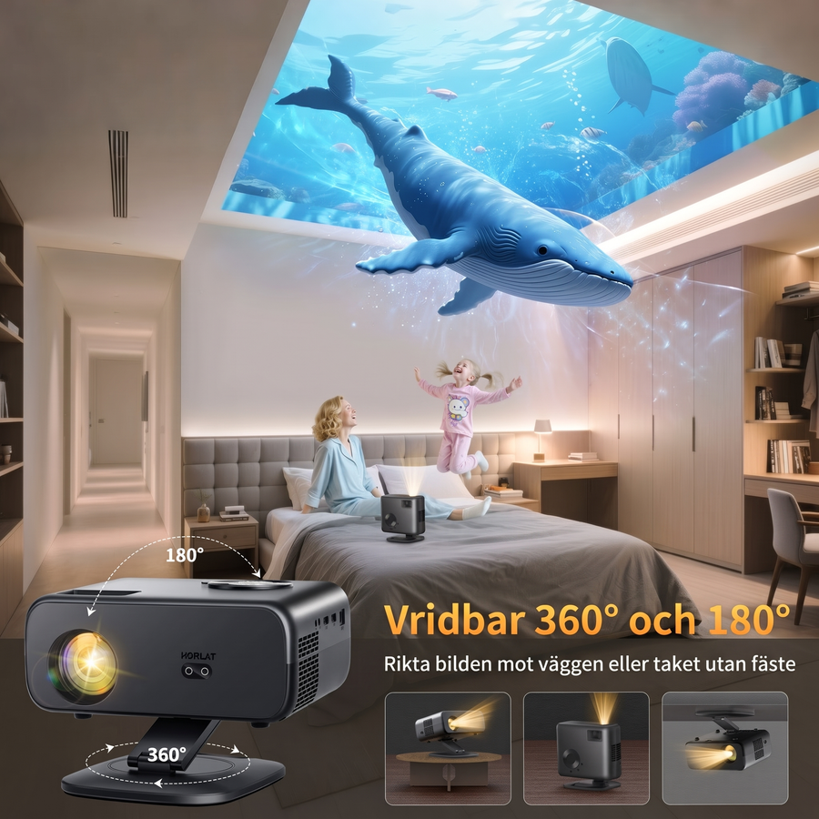 Vridbar 360° och 180° för bild i taket