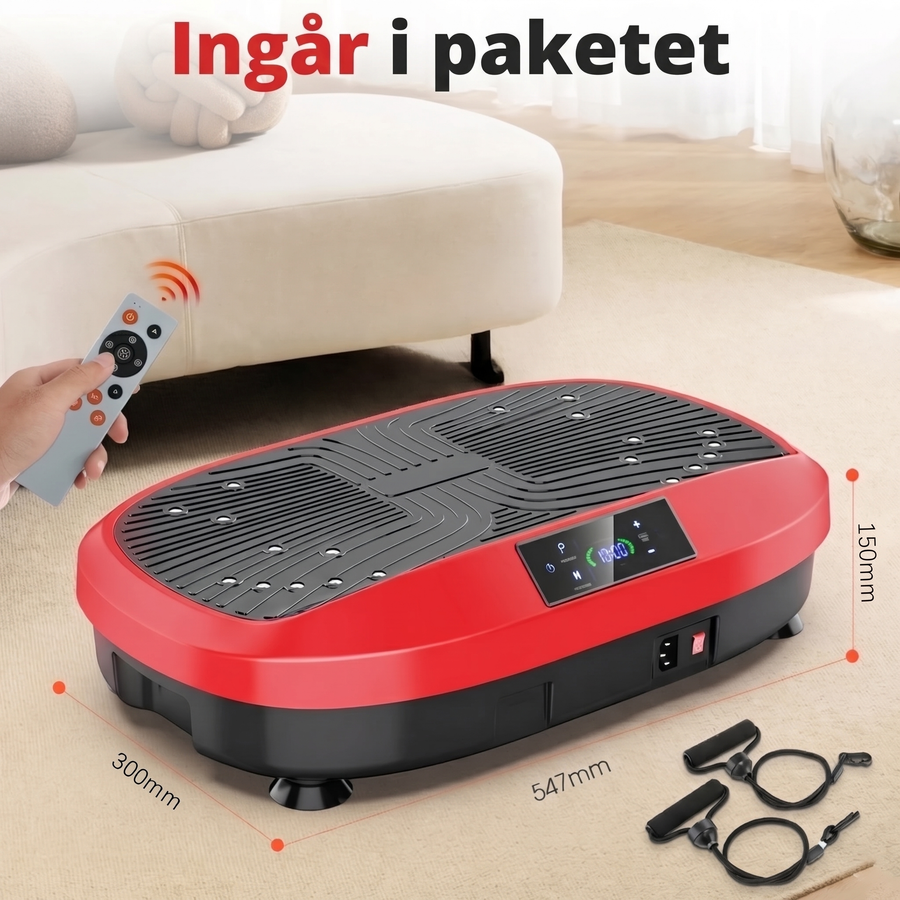 Ingår i paketet och mått 547 × 300 × 150 mm