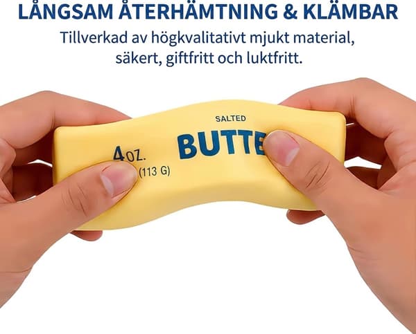 Slow rising squishy smör kläms i handen