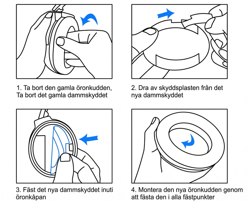 Byt öronkuddar själv hemma