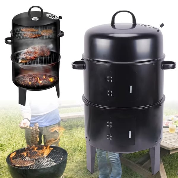 Förkromat grillgaller och emaljerad kolhållare