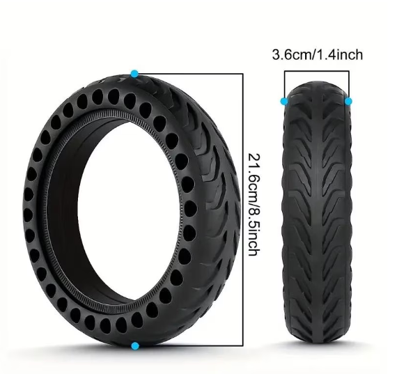 2-pack Puncture-Proof 8.5" Honeycomb Xiaomi M365 Scooter Tires