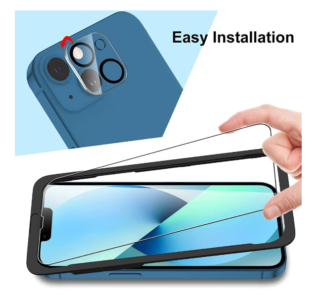 8-Pack Compatible with iPhone Models Tempered Glass Screen Protectors Lens Protectors Cleaning