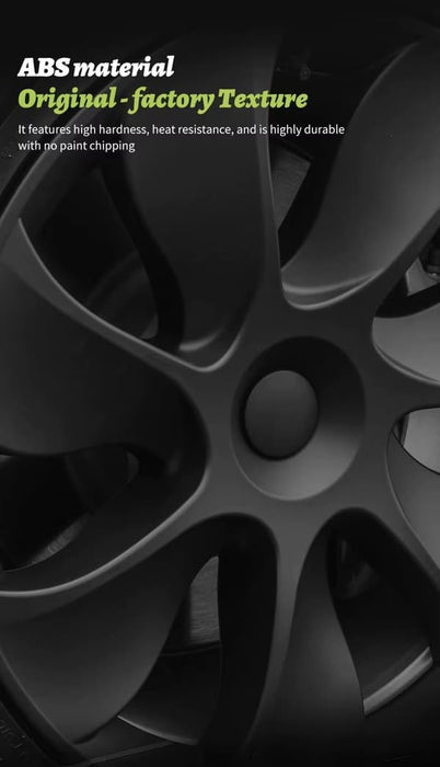 Hjulkåpa Cyclone-design matt svart, detaljvy