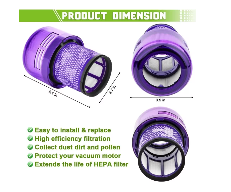 Postfilter kompatibla med Dyson V11 V15 stickvakuum 3-pack