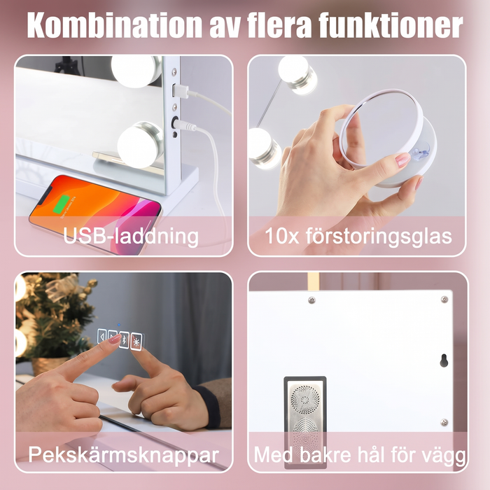 Hollywood-sminkspegel med belysning – produktbild 3