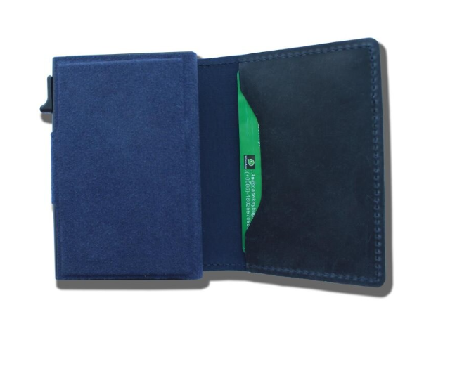 Exklusiv korthållare C4U Design RFID &amp; NFC Skyddsplånbok Pop-Up 