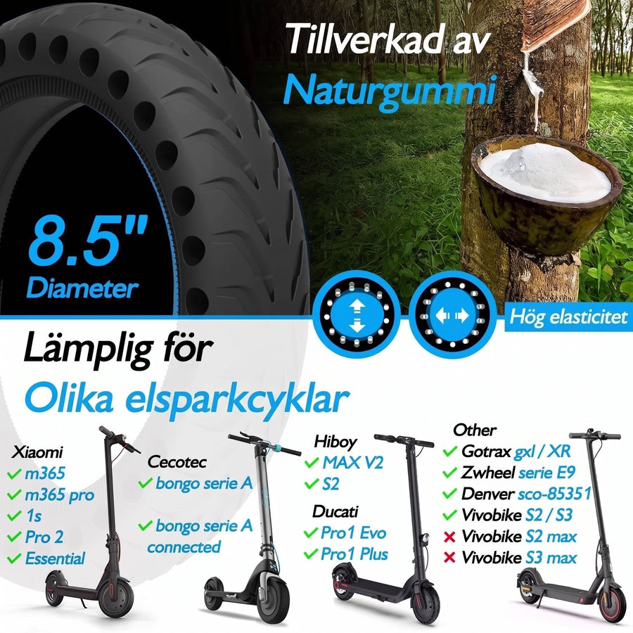 Punkteringsfria honeycomb-däck 8,5 tum till Xiaomi M365 – produktbild 4