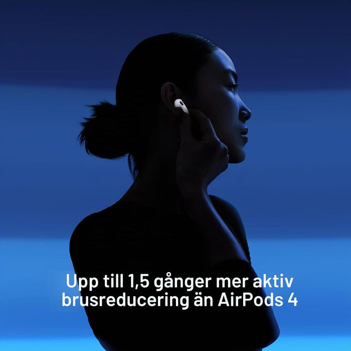 Upp till 1,5 gånger mer aktiv brusreducering än AirPods 4