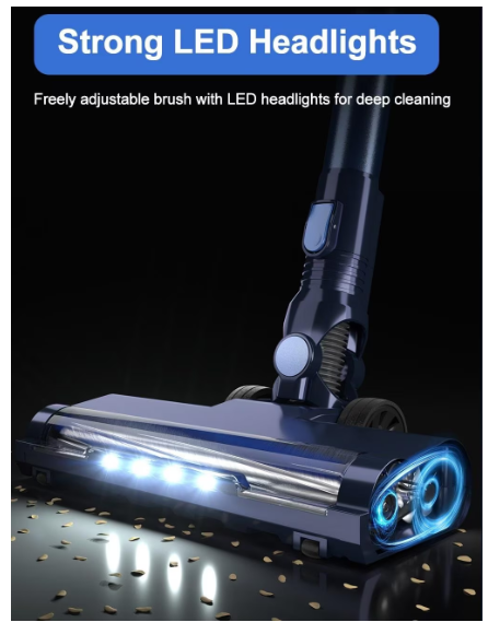 PrettyCare W400 Cordless Vacuum Cleaner 6-in-1 Wall Mount - 1.2L