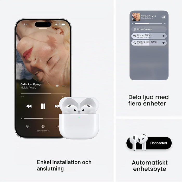 Enkel installation, delat ljud och automatiskt enhetsbyte