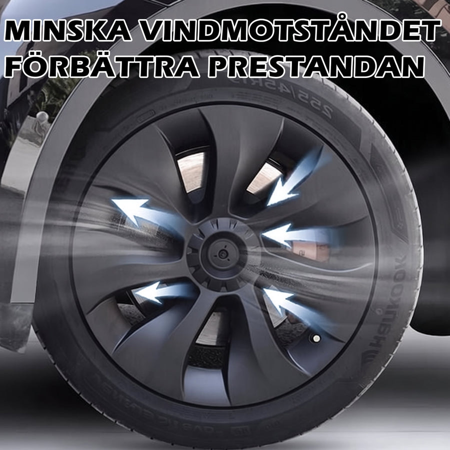 Navkapsel i matt svart turbindesign, detaljvy