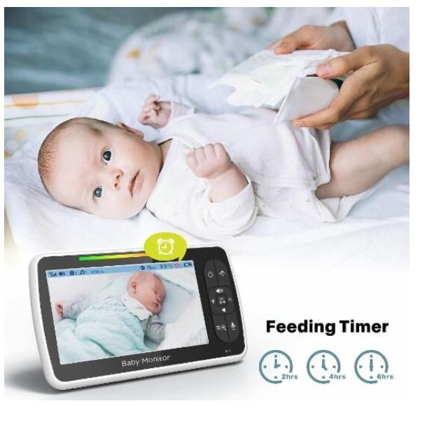 Babymonitor - Baby Monitor with 5-inch Screen Plug & Play Baby Monitor