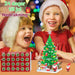 Adventskalender julgran byggklossar – 779 bitar med snögubbe