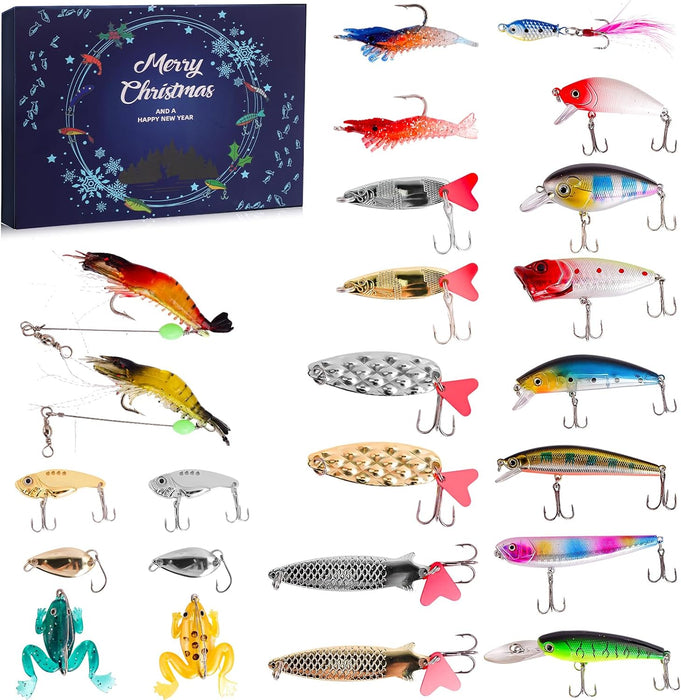 Fiskekalender 2026 – adventskalender med 24 fiskedrag för sportfiskare