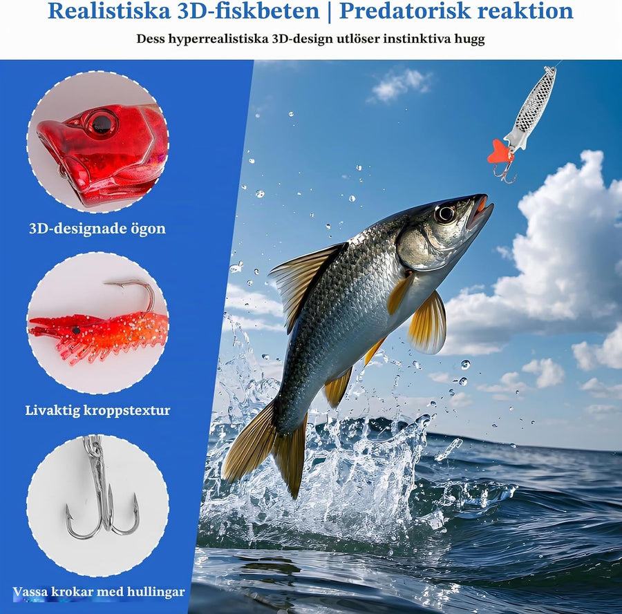 Fiskekalender 2026 – adventskalender med 24 fiskedrag för sportfiskare