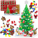 Adventskalender julgran byggklossar – 779 bitar med snögubbe