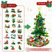 Adventskalender julgran byggklossar – 701 bitar med tomte och renar