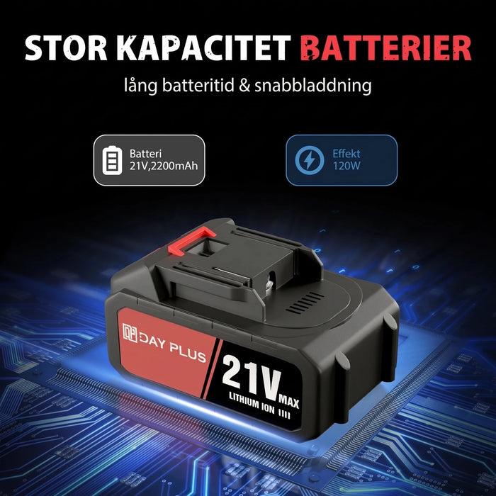 Utbytbart 21 V-batteri 2200 mAh