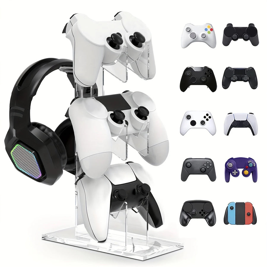 Hållare för 3 handkontroller och headset i akryl