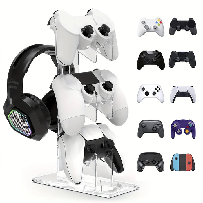Hållare för 3 handkontroller och headset i akryl