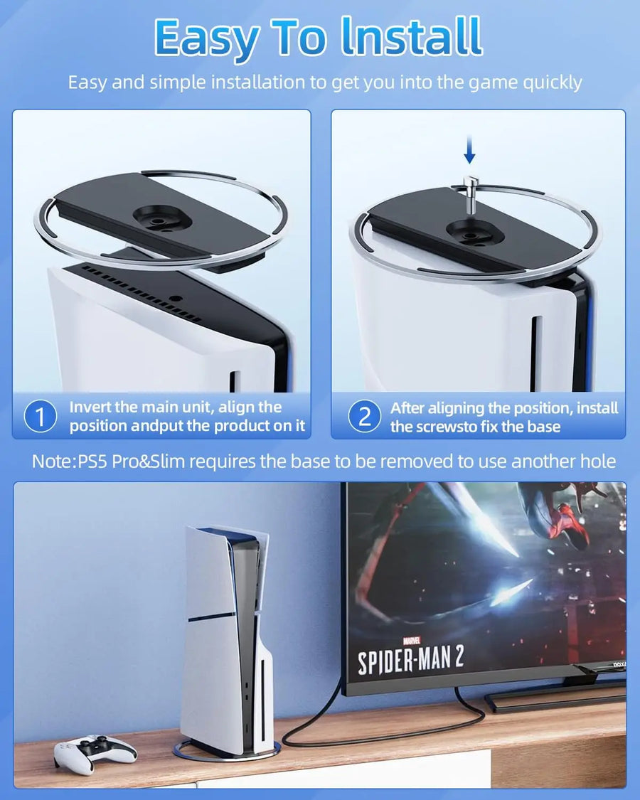 Vertikalt stativ för PS5, PS5 Slim och PS5 Pro