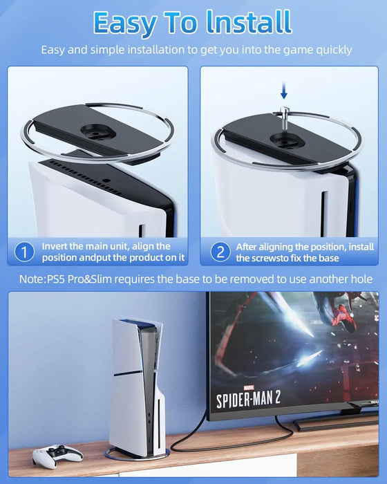 Vertikalt stativ för PS5, PS5 Slim och PS5 Pro