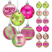 Julgranskulor i trä 24-pack 8 cm rosa och grön – bild 8