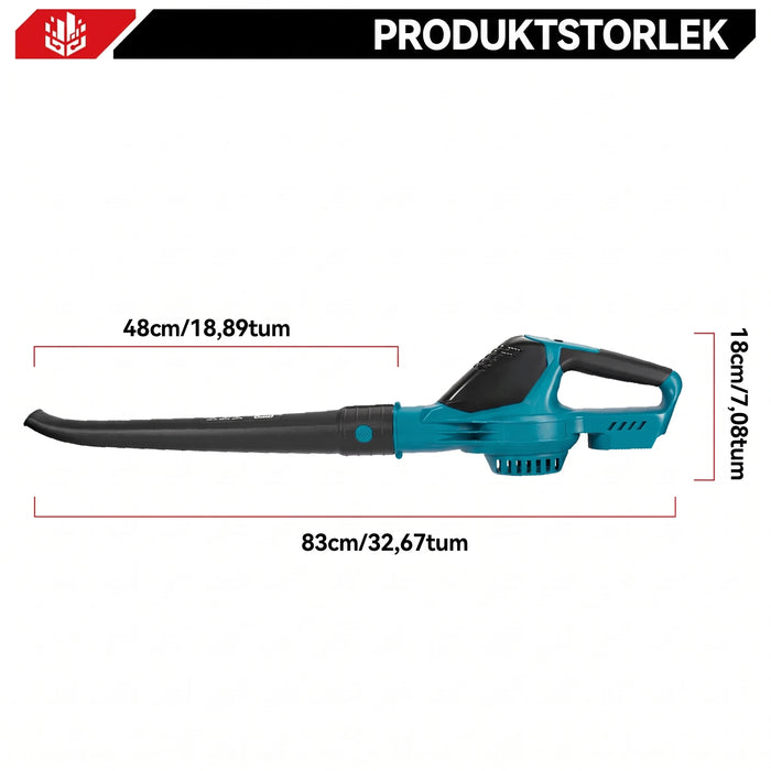 Mått: total längd 83 cm, blåsrör 48 cm, höjd 18 cm