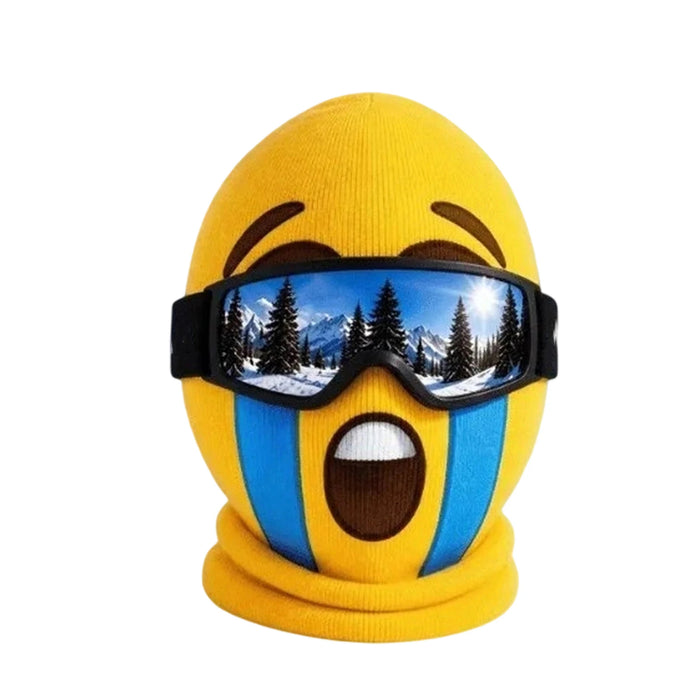 Gul gråtande skidmask
