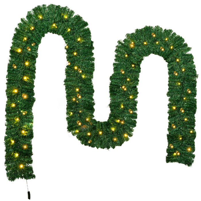 Julgirlang 10 m med 100 LED, kottar och röda bär