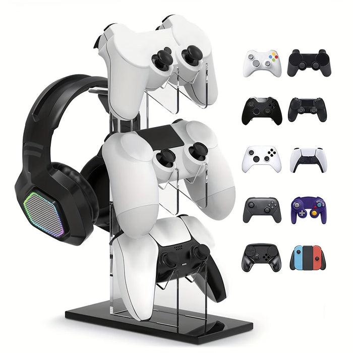 Hållare för 3 handkontroller och headset i akryl