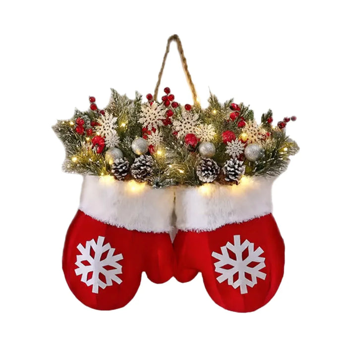 Lysande julkrans vante, detalj