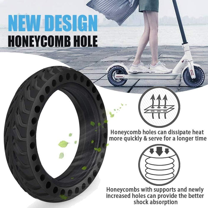 2-pack punkteringssäkra 8,5" Honeycomb Xiaomi M365 skoterdäck