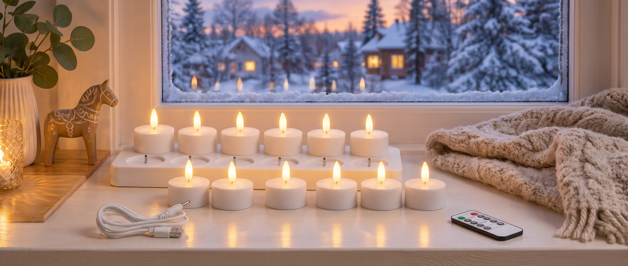12-pack LED-värmeljus – banner