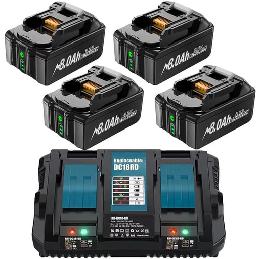 Batteri 18V 8000mAh kompatibelt med Makita med laddare